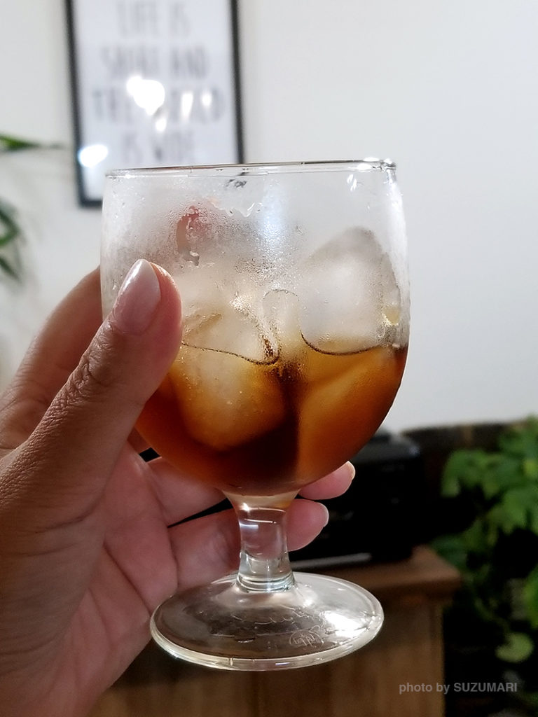 30年めの梅酒をロックで飲んでみました