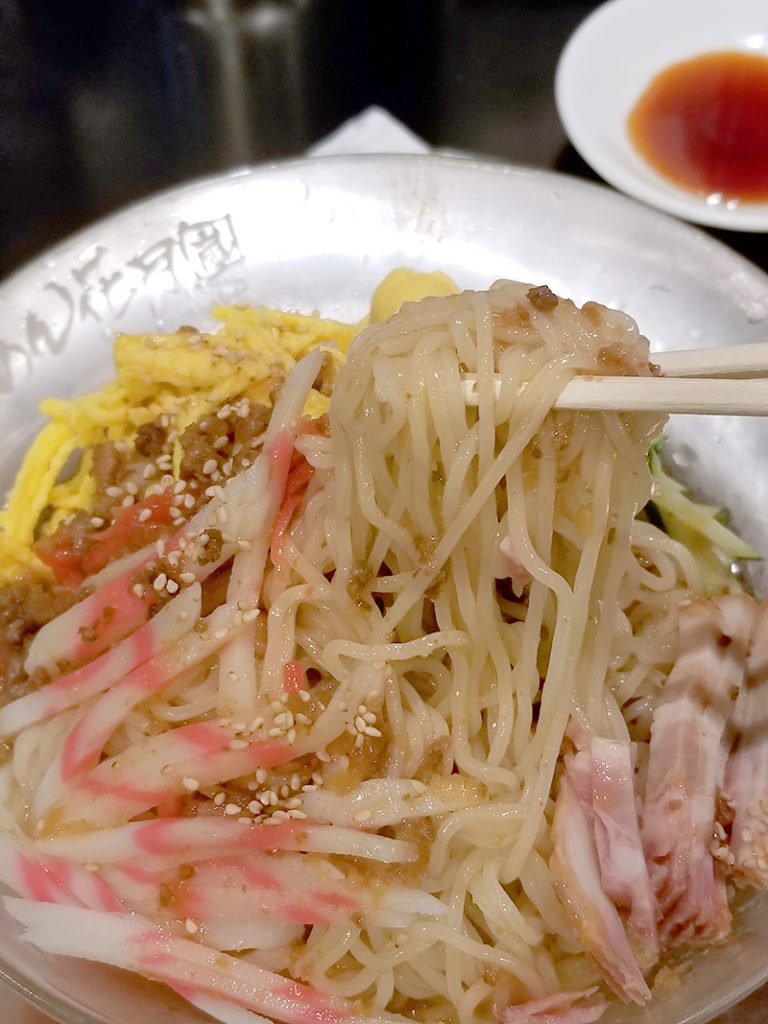 らあめん花月嵐の冷やし中華の麺