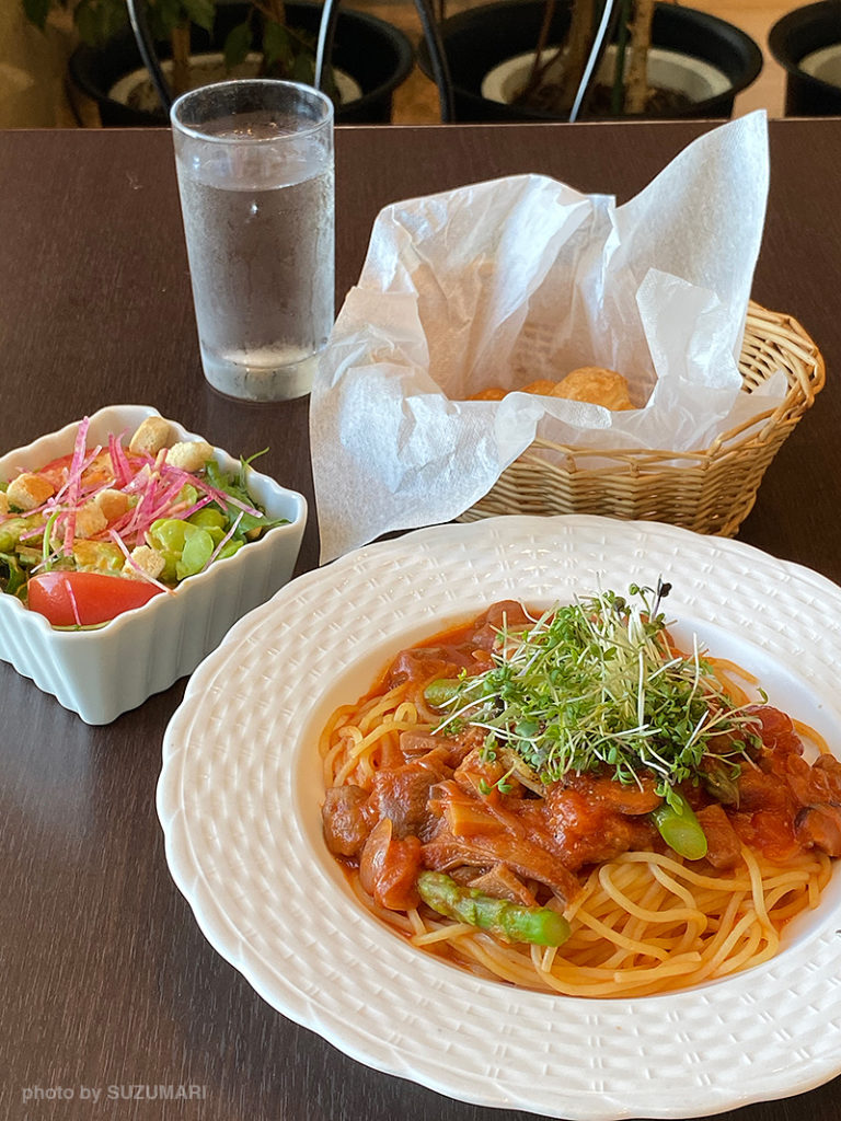 パスタのランチをオーダー