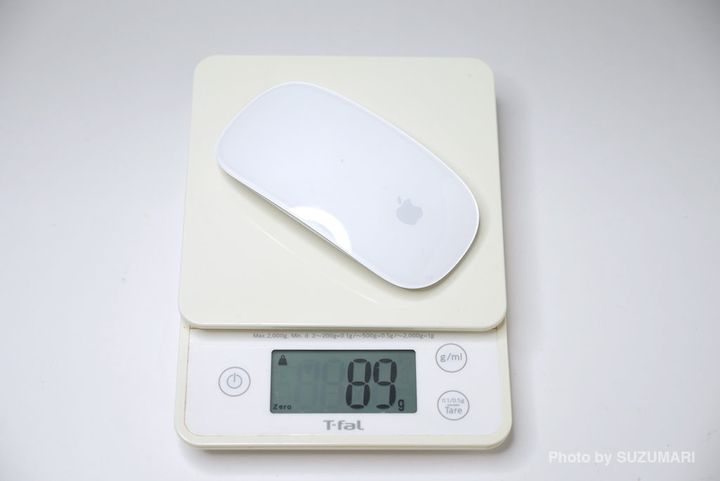 Magic MouseとPanasonicのリチウム乾電池は合計で89g
