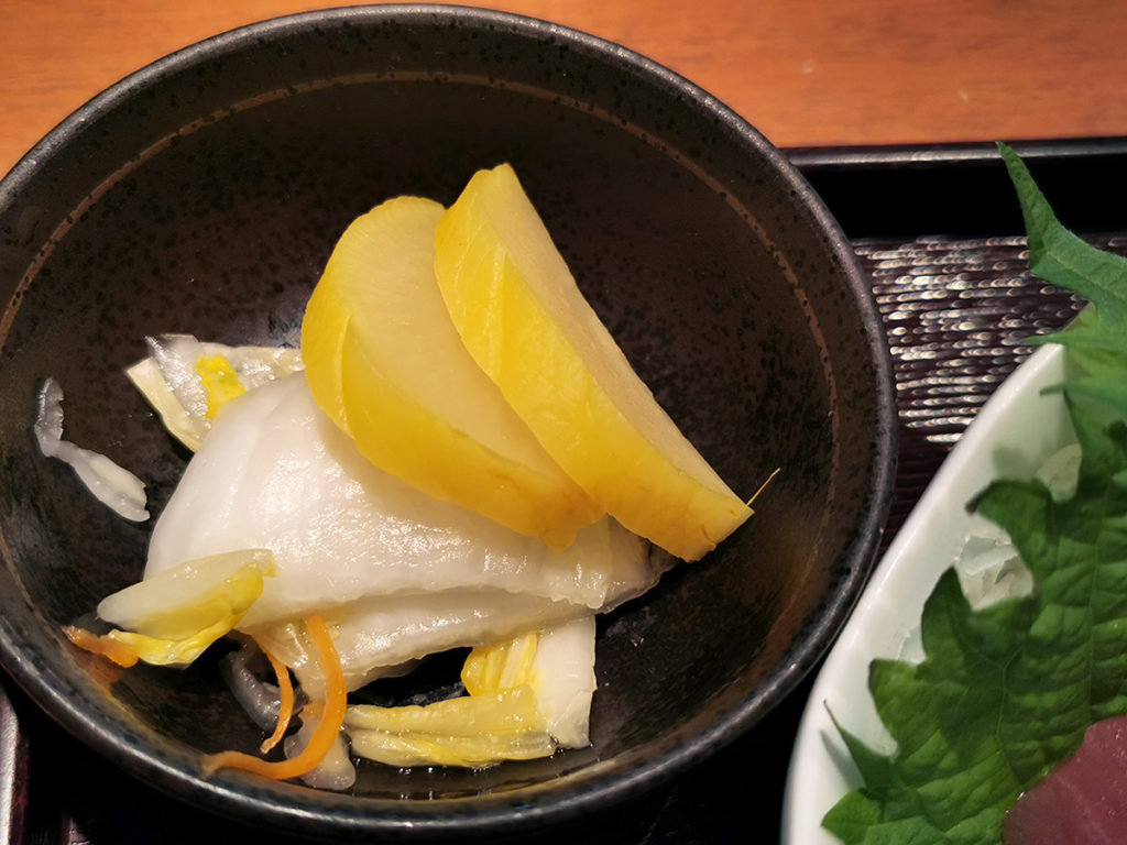 歯ごたえのあるお漬物