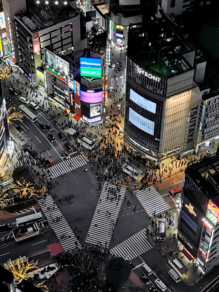 渋谷のスクランブル交差点