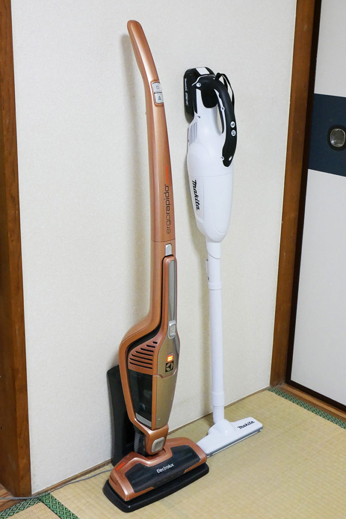 エルゴラピード(左)とマキタ(右)