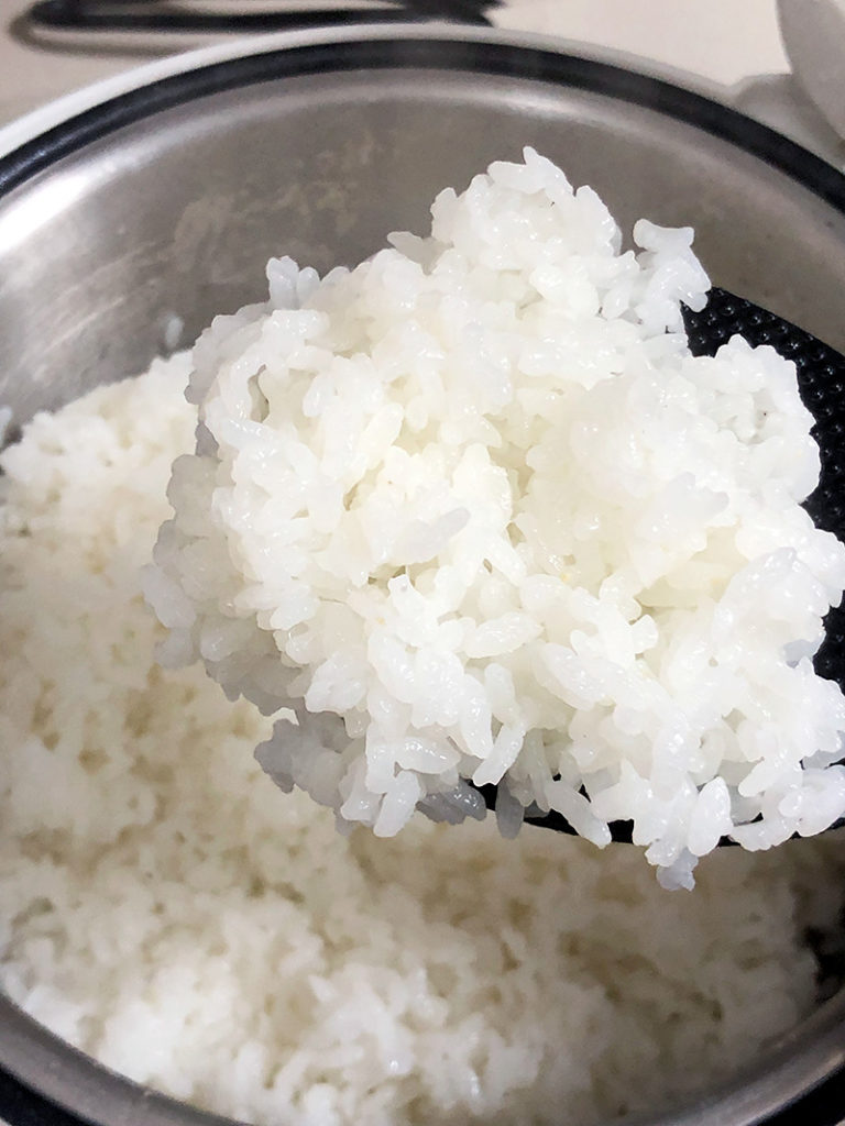 規定量の水で炊いたミルキークイーン