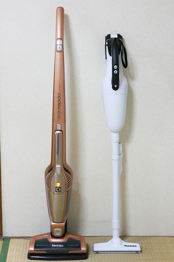 エルゴラピード(左)とマキタ(右)